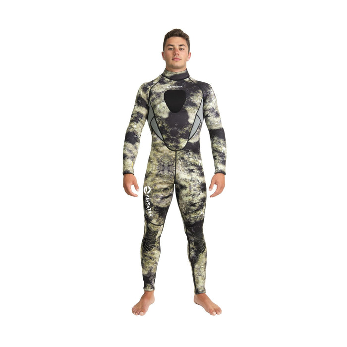 Traje de buceo completo para pesca submarina Sidney Hombre 2,5mm Camo-Verde-Beige XL Abysstar 69743