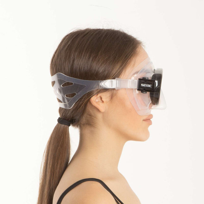 Máscara de snorkel de buceo Extreme 50 Claro-Negro Seac 75-65N-SKL