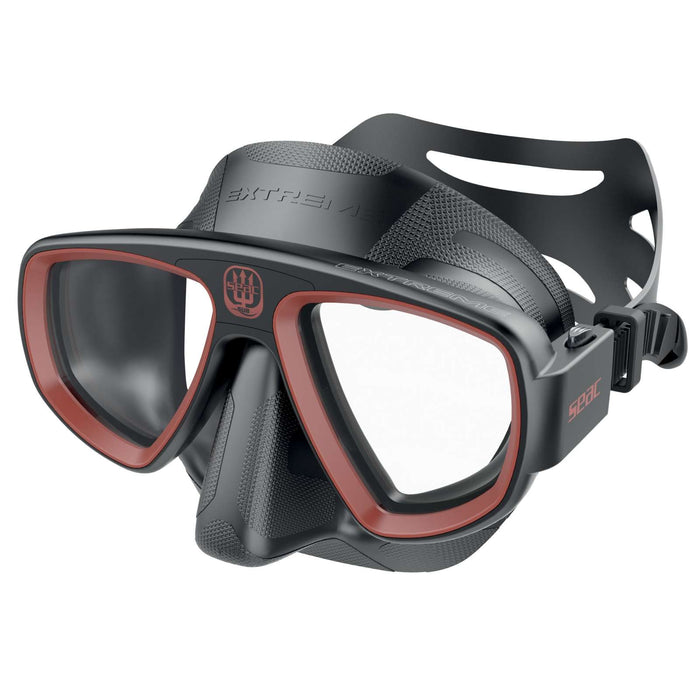 Máscara de snorkel de buceo Extreme 50 Negra-Roja Seac 75-65NR-SBL