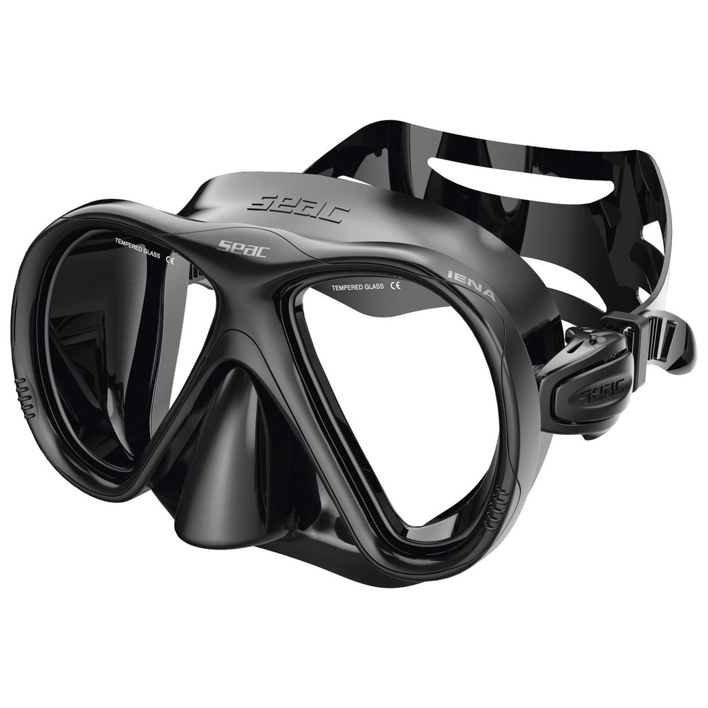Máscara de buceo y snorkel Iena Negro-Plata Seac 75-8NS-SBL
