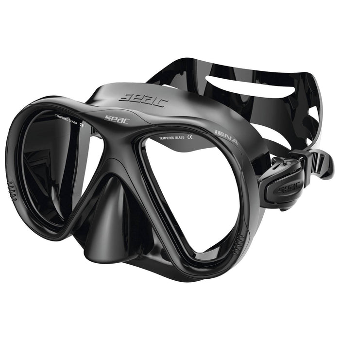 Máscara de buceo y snorkel Iena Negro-Plata Seac 75-8NS-SBL