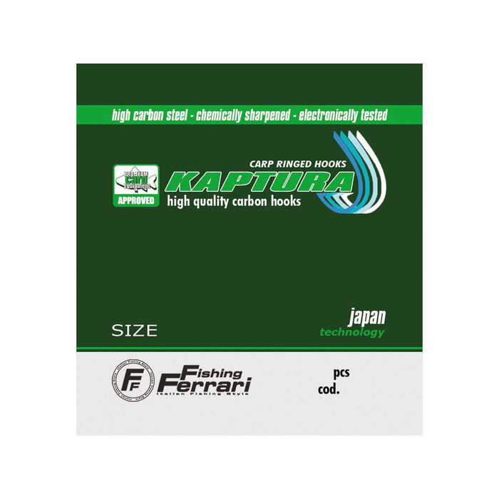Anzuelo de carpa doblado Kaptura Tamaño 1 Pesca Ferrari 7951301