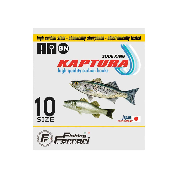 Anzuelos de Pesca Sode Ring Kaptura Tamaño 12 Pesca Ferrari 7953012