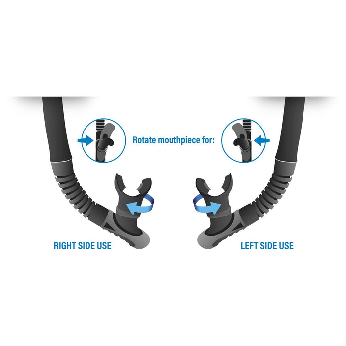 Snorkel de buceo Reverse Dry Black-Black Seac 84-38N-SBL