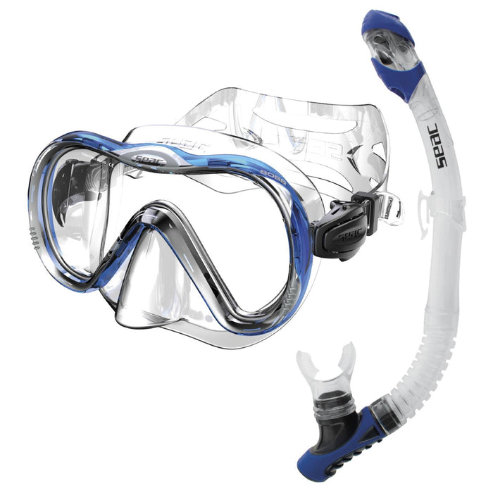 Set de Snorkel Boss Reverse Dry Azul Seac 89-101B