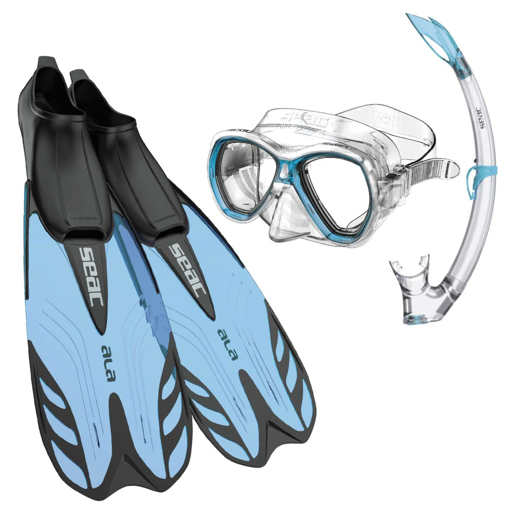 Set de Snorkel Tris Ala Niños Aguamarina 34-35 Seac 89-25AZ-34-35