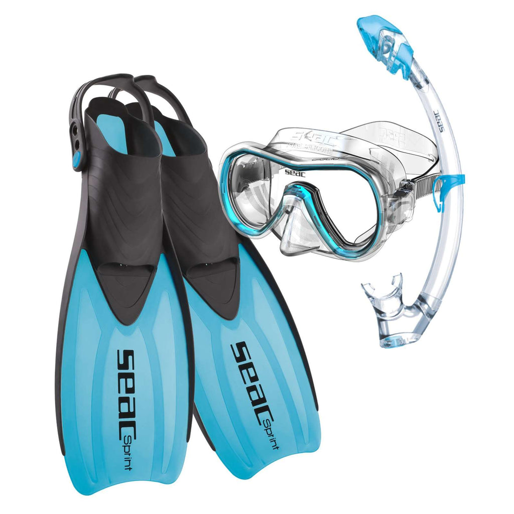 Set de Snorkel Tris Sprint Dry Azul 36-38 Seac 89-30B-36-38