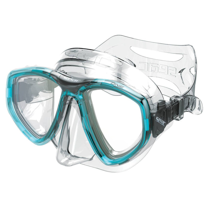 Máscara de Snorkel de Buceo Uno Claro-Azul Seac 9448BC