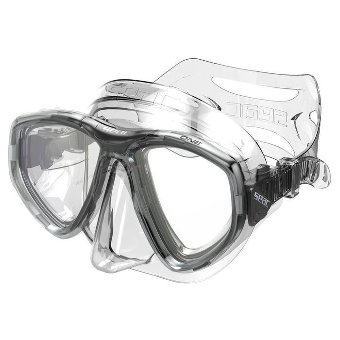 Máscara de Snorkel de Buceo Uno Claro-Negro Seac 9448N