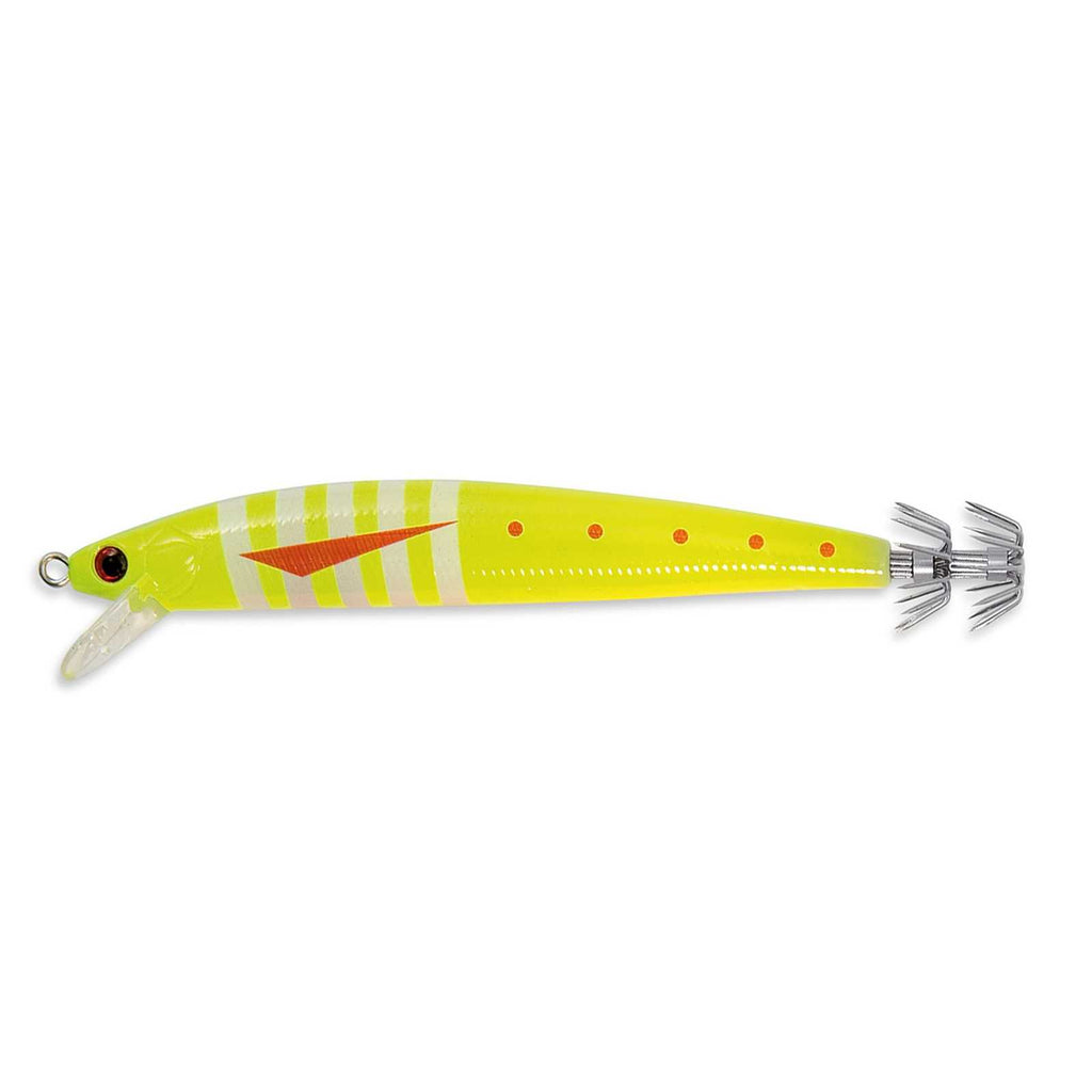 Cebo Ika Calamari Fluo Amarillo Con Rayas 12cm 10g Nomura NM61599012