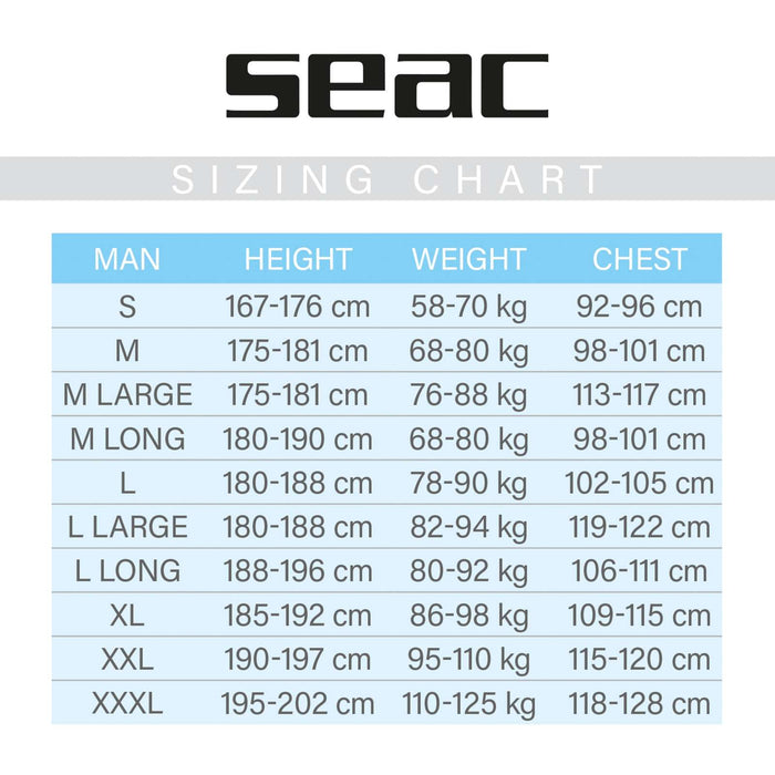 Neopreno Space Man 7mm Grande L Seac 1-114-L LARGE