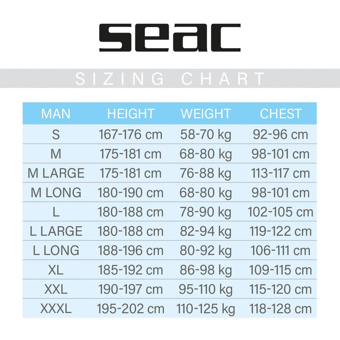 Neopreno Space Man 5mm Grande M Seac 1-115-M LARGE