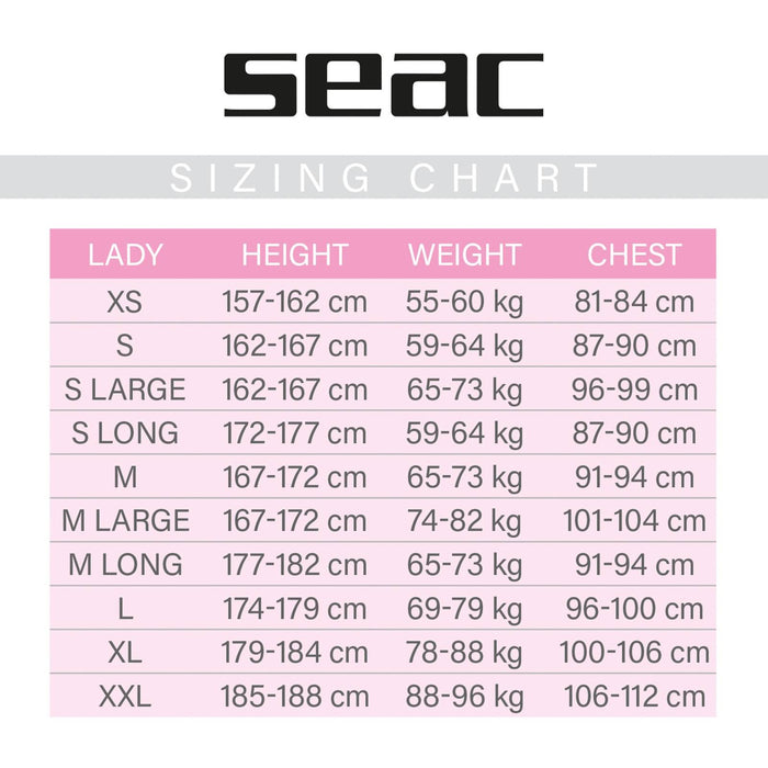 Traje de neopreno Space Mujer 7mm XL Seac 1-116-XL