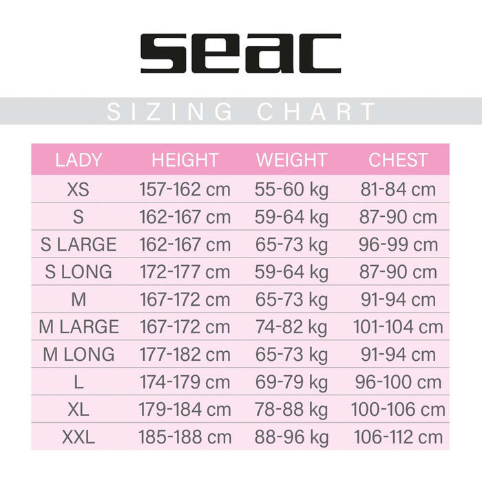 Traje de neopreno Space Mujer 5mm M Seac 1-117-M