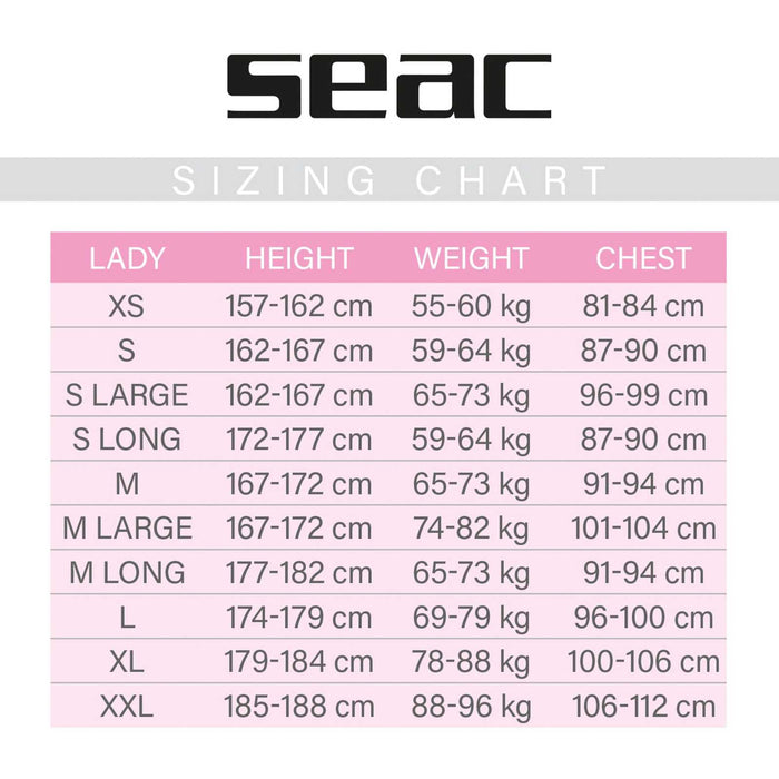 Traje de neopreno Space Mujer 5mm S Seac 1-117-S