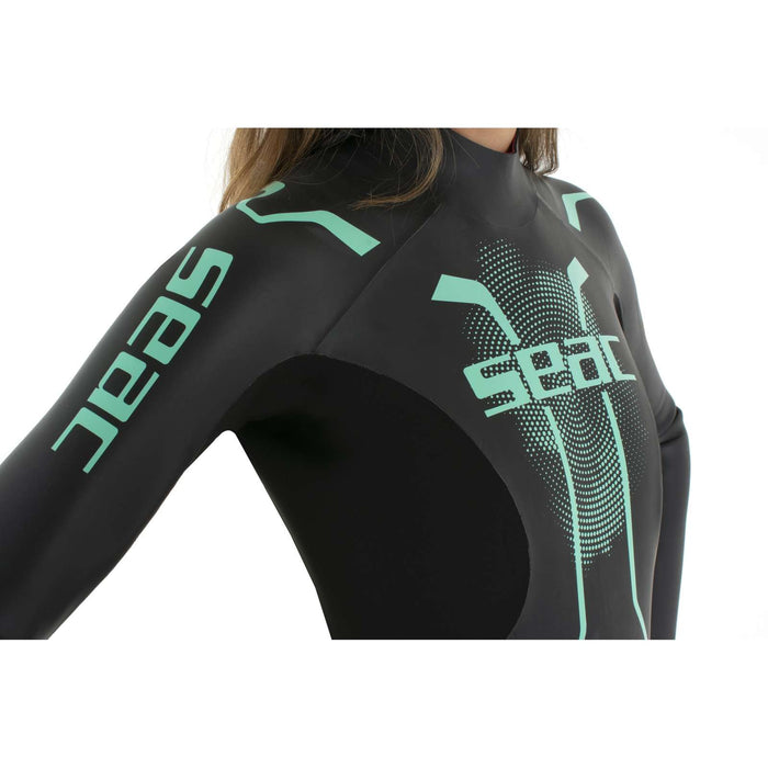 Traje de neopreno Pace Mujer 2,5-3,5mm Negro-Turquesa XL Seac 1-134-XL