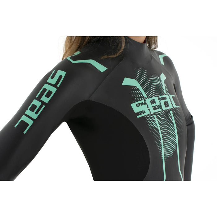 Traje de neopreno Pace Mujer 2,5-3,5mm Negro-Turquesa XXL Seac 1-134-XXL