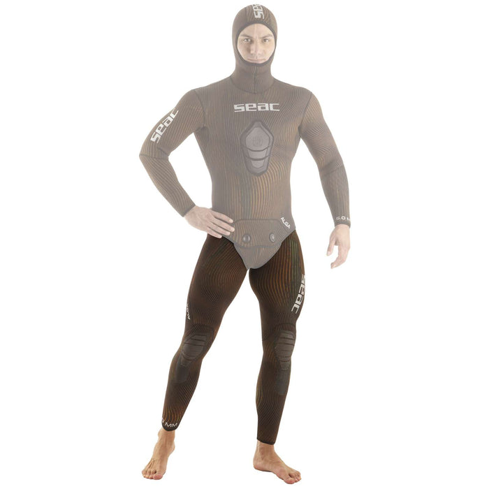 Pantalones de neopreno Alga Hombre 3mm Marrón S Seac 1-162-S