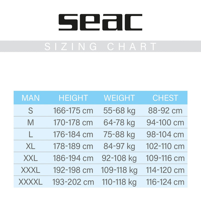 Traje de neopreno Relax Corto Hombre 2,2mm XL Seac 1-39-XL