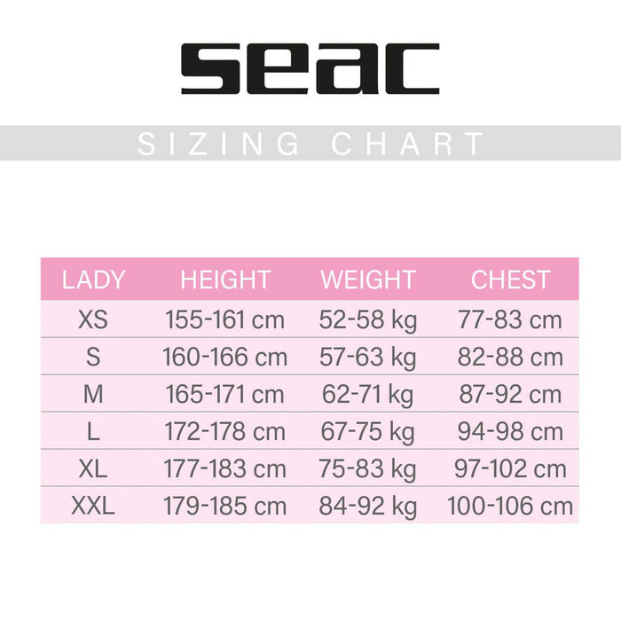 Traje de neopreno Relax Corto Mujer 2,2mm XXL Seac 1-40-XXL