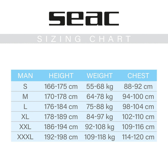 Traje de neopreno Royal Hombre 5mm Negro S Seac 1-83-S