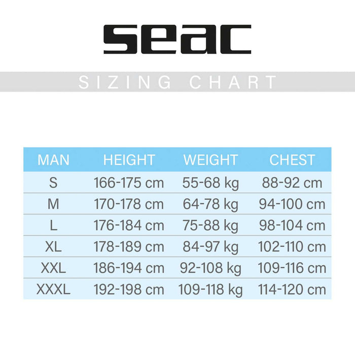 Traje de neopreno Royal Hombre 3,5mm Negro L Seac 1-84-L