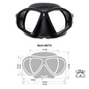 Máscara de buceo negra mate Marlin 10300