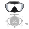 Máscara de Buceo Frameless Duo Negra Marlin 10305