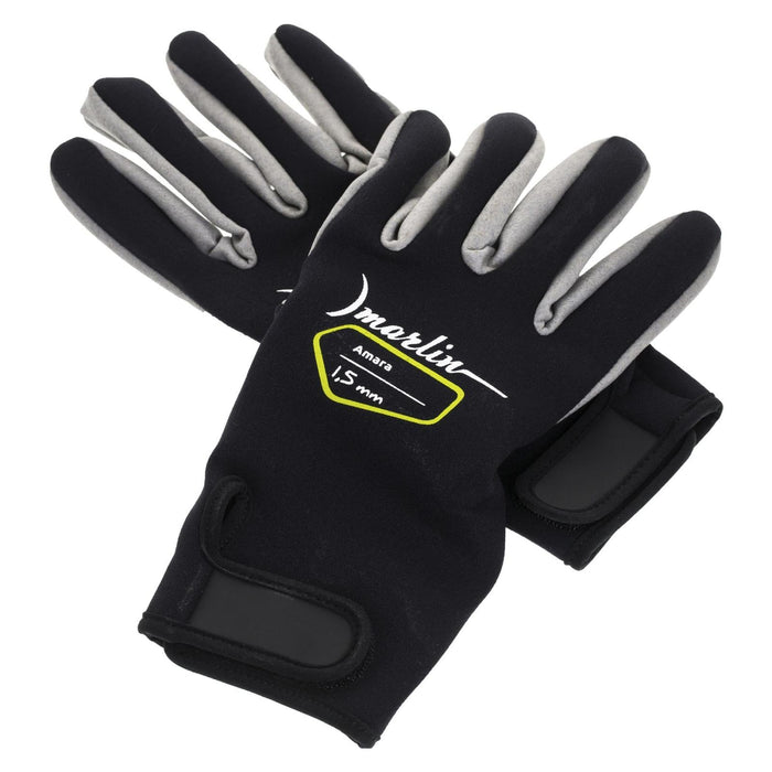 Guantes de Buceo Amara 1.5mm Negro-Gris Talla XL Marlin 1096040