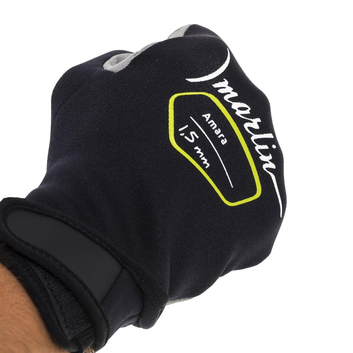 Guantes de Buceo Amara 1.5mm Negro-Gris Talla XL Marlin 1096040