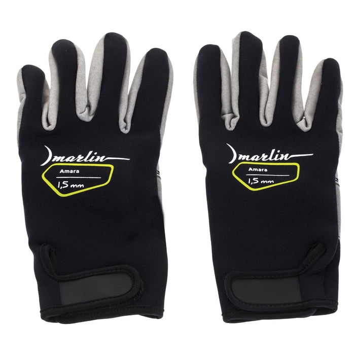 Guantes de Buceo Amara 1.5mm Negro-Gris Talla S Marlin 1096042