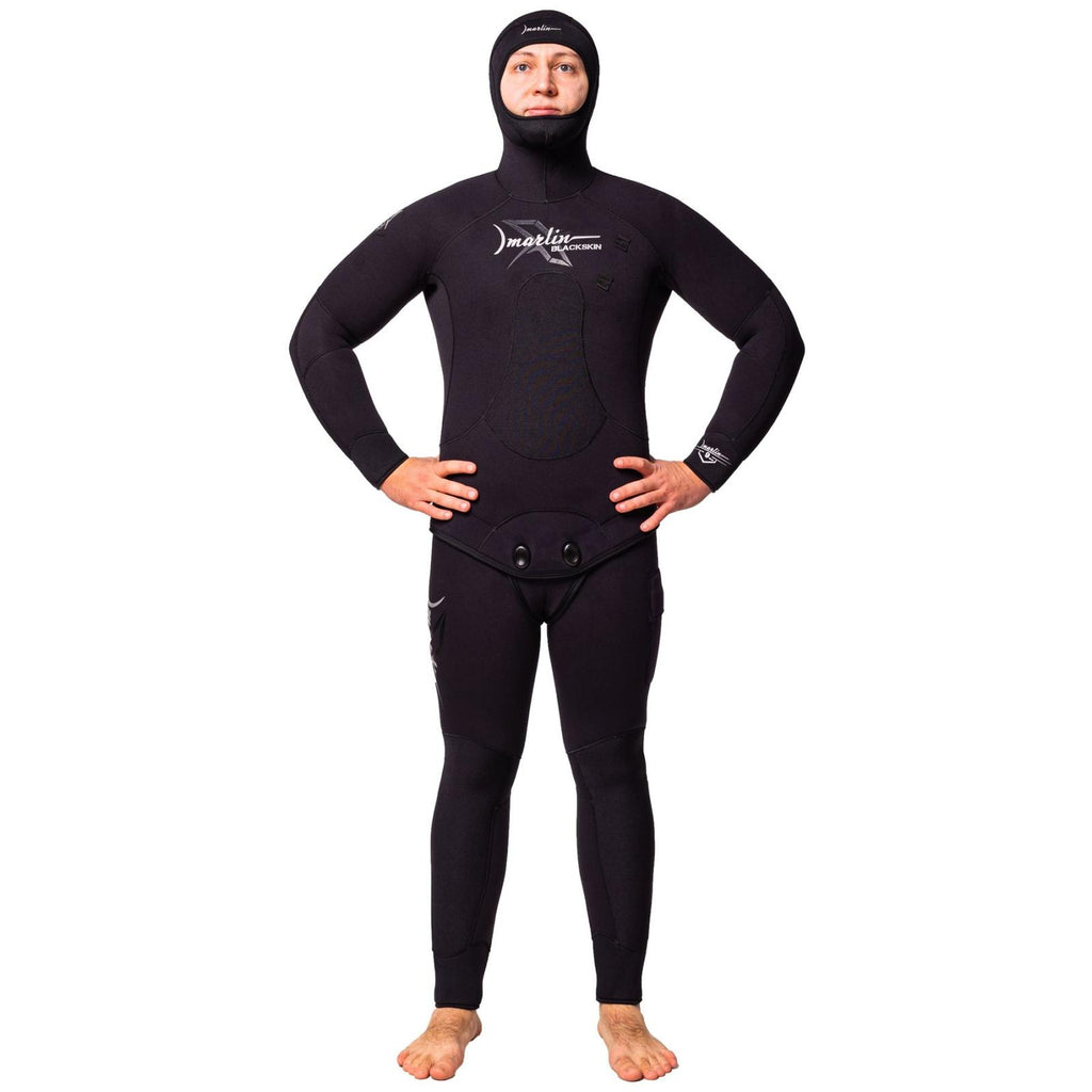 Traje de Buceo Completo Pesca Submarina Skin Negra Hombre 9mm Negro Talla XL Marlin 10975