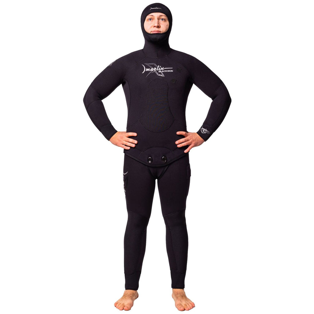Traje de Buceo Completo Pesca Submarina Skin Negra Hombre 9mm Negro Talla XXL Marlin 10976