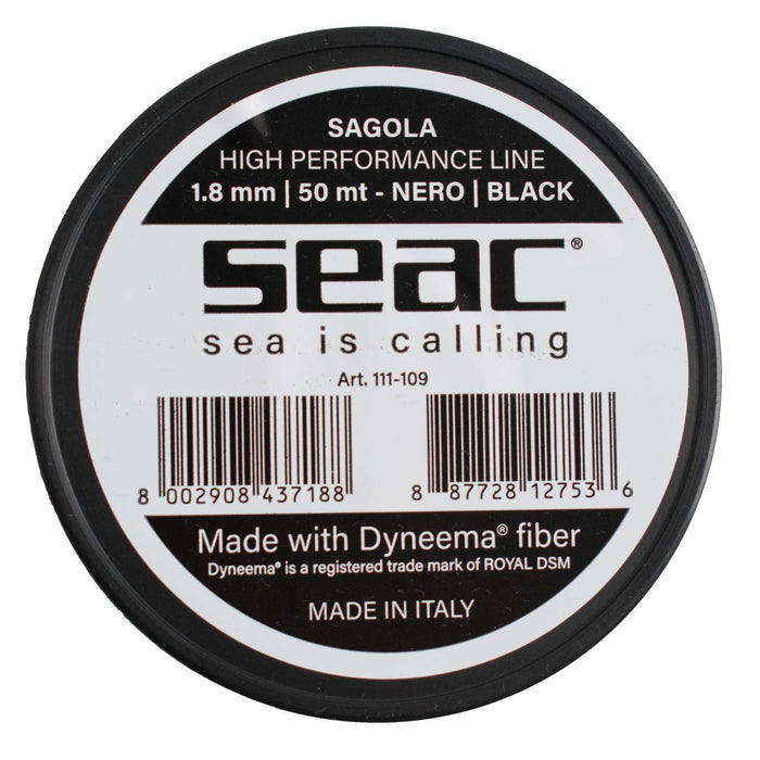 Núcleo Dyneema Negro 50m 1,8mm Seac 111-109N