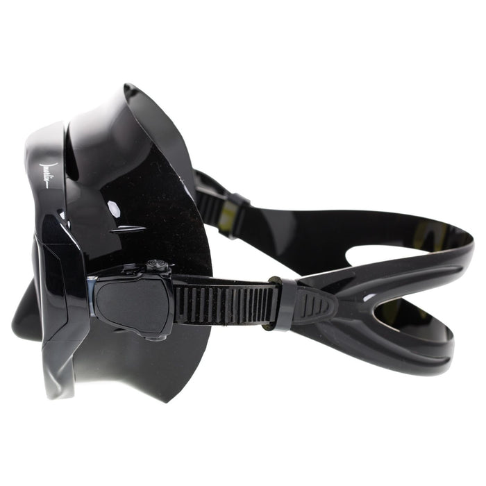 Máscara de buceo Visualator negra con lentes amarillos espejados Marlin 11423
