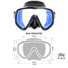 Máscara de buceo Visualator negra con lentes amarillos espejados Marlin 11423