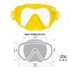Máscara de buceo sin marco Duo Yellow Marlin 11536
