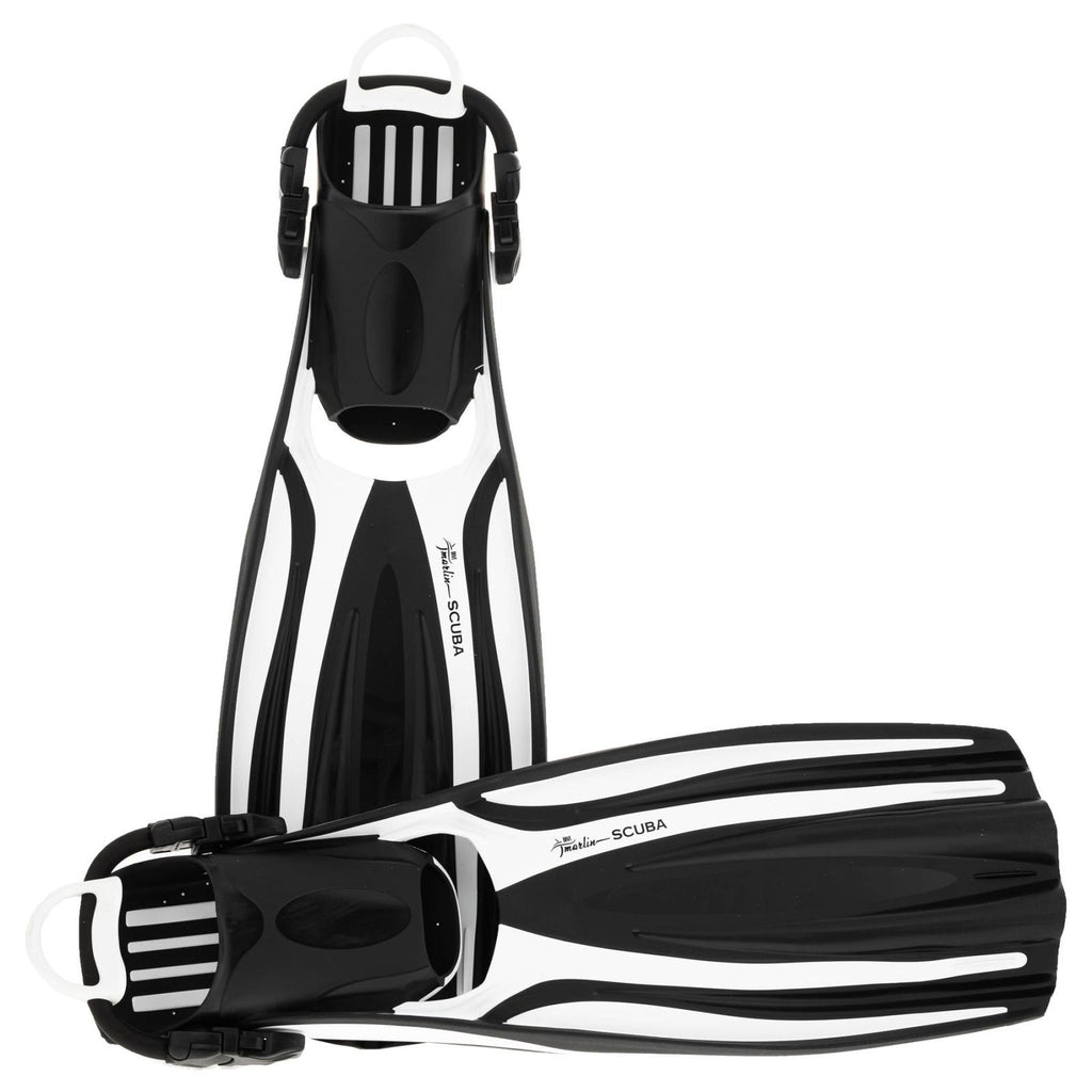Aletas de Buceo Scuba Ebs Blancas Talla S-35,5-40 Marlin 117456