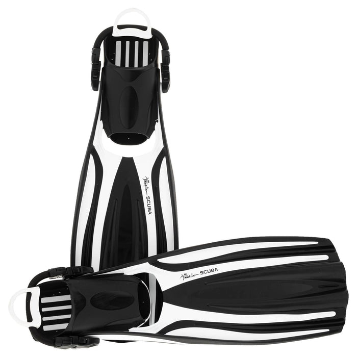 Aletas de Buceo Scuba Ebs Blancas Talla S-35,5-40 Marlin 117456