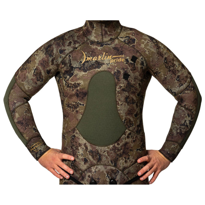 Traje de Buceo Completo para Pesca Submarina Pride 9mm Verde-Camo Talla ML Marlin 117572