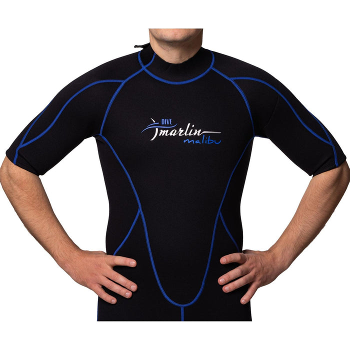Traje de Baño Corto Malibu Hombre 2.5mm Negro-Azul Talla M Marlin 117605