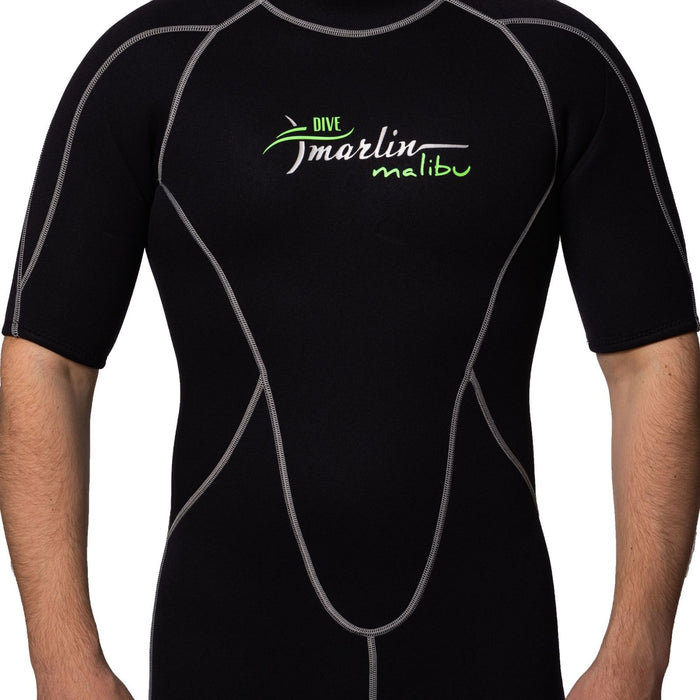 Traje de Baño Corto Malibu Hombre 2.5mm Negro-Plata Talla L Marlin 117610