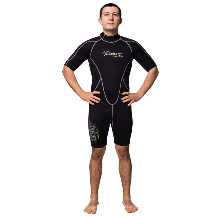Traje de Baño Corto Malibu Hombre 2.5mm Negro-Plata Talla XXL Marlin 117615