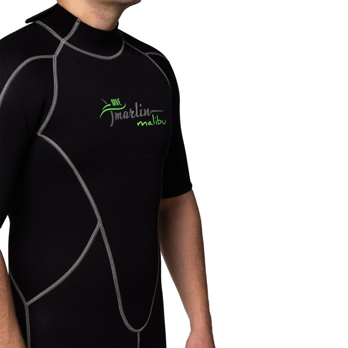 Traje de Baño Corto Malibu Hombre 2.5mm Negro-Plata Talla XXL Marlin 117615