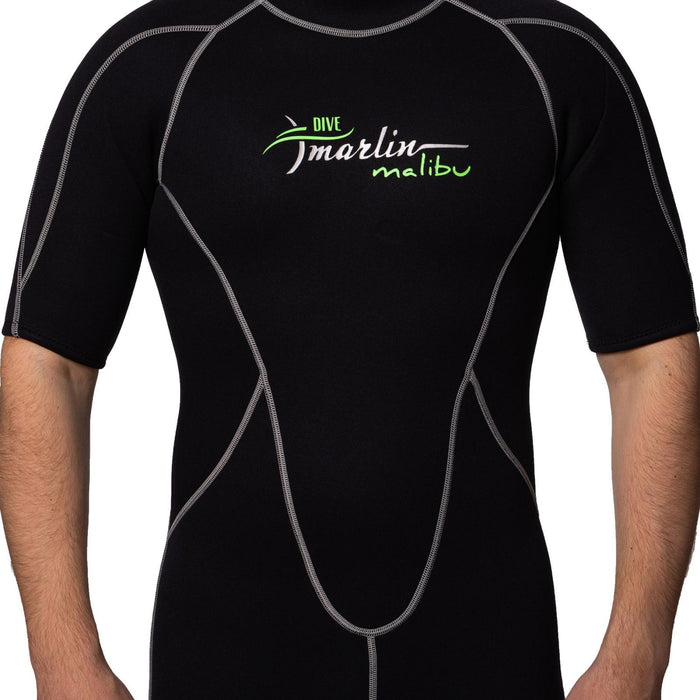 Traje de Baño Corto Malibu Hombre 2.5mm Negro-Plata Talla XXL Marlin 117615