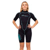 Traje de Baño Corto Malibu Mujer 2.5mm Negro-Azul Aqua Talla XS Marlin 117625