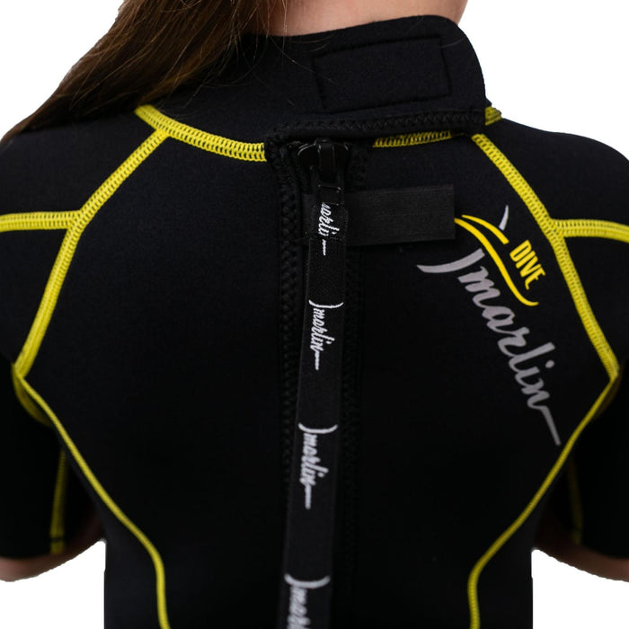 Traje de Snorkel Corto Malibu Niños 2.5mm Negro-Amarillo Talla M Marlin 117630