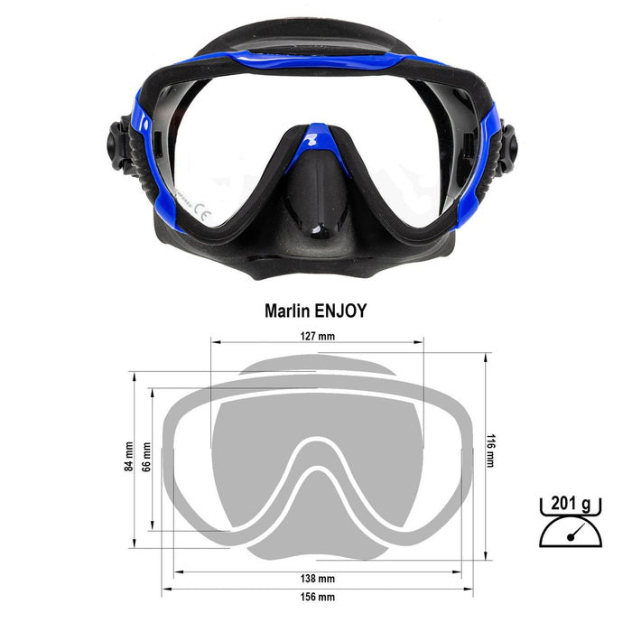 Máscara de buceo Enjoy Azul-Negro Marlin 118131
