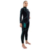 Traje de Snorkel Malibu Mujer 2.5mm Negro-Aqua Azul Talla XS Marlin 118320