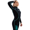 Traje de Snorkel Malibu Mujer 2.5mm Negro-Aqua Azul Talla XL Marlin 118324